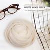 Wool Needle Felting Wool White Chunky Yarn Soft Wool Roving  For Needle Felting