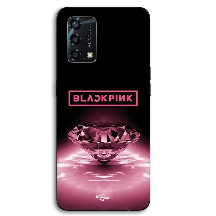 Coque Pour Oppo A95 blackpink diamond noir et rose Maniacase