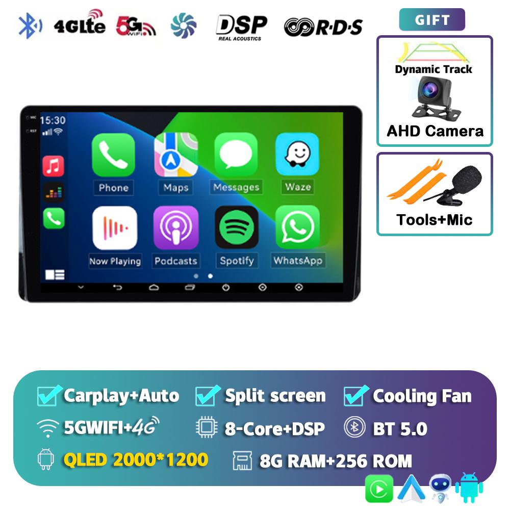 Android 14 Carplay автомобильное радио для Toyota Highlander Kluger 2021 2022 мультимедийный видеоплеер навигация GPS 2din стерео головное устройство