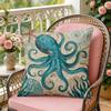 Ocean Creatures MapPrinted Cushion Cover Soft Plush Throw Pillow Cover DoubleSided Decorative Cushion Case Sofa Home Decor