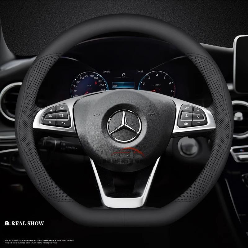 Кожаная накладка на руль автомобиля для Mercedes-Benz GLE S GLE GLS G GL CL ML R SL GLK 400 450 500 350 320 580 38см Аксессуары