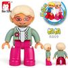 BaoSiZhi Совместимые с Duplo Большие Пластиковые Строительные Блоки Аксессуары для Минифигурок