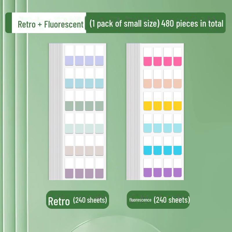 Пользовательские наклейки Morandi Index Label Sticky Notes – флуоресцентные закладки для студентов