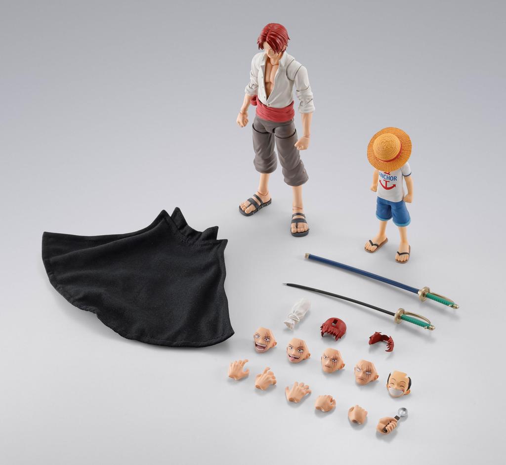 TAMASHII NATIONS ONE PIECE Shanks Monkey Luffy Childhood Action Figure - - & D. - - S.H.Figuarts