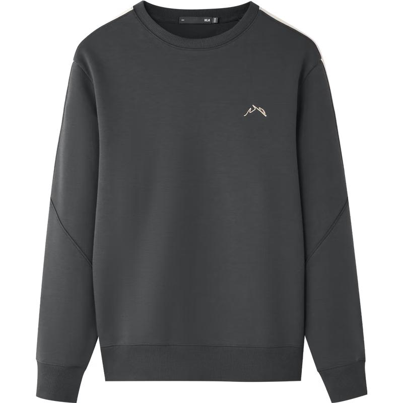 HLA Men's Embroidered Patchwork Crewneck Sweatshirt