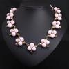 Frosted Beads Flower Diamond Short Necklace Collarbone Retro Women'S Fashion Accessories