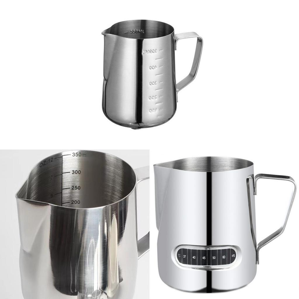 Reusable Stainless Steel Milk Frothing Pitcher With Precise Spout For Caf And Home
