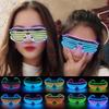 Cool LED Glowing Glasses Double Colors Fluorescent Glasses Neon Glasses  Halloween Costumes