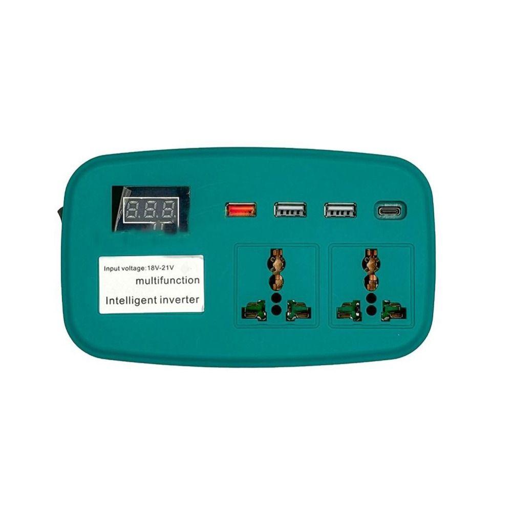 Компактный литиевый аккумуляторный инвертор DC 21 В в 220 В Высокомощный преобразователь напряжения Трансформатор Умный многофункциональный аккумуляторный инвертор