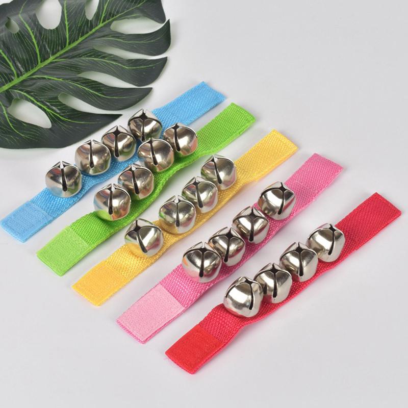 2PCS Pink Christmas Shaking Bell Decorating Jingle Wrist Band Bell Noise Produ Atmosphere Creating Props Party Favors Gift ZYF