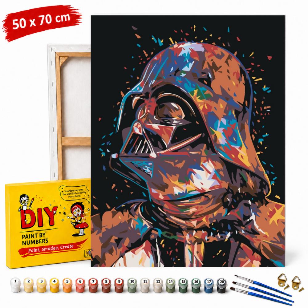 Obraz Do Malowania Po Numerach Z Ramą Abstrakcyjny Darth Vader 50X70 Cm