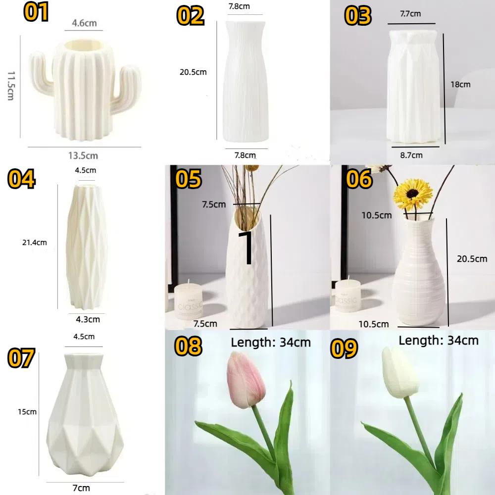 Imitation Ceramic Nordic Flower Vase Creative Flower Bottle  Home Decoration