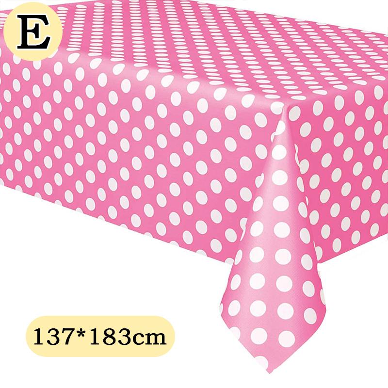 Disposable Waterproof Plastic Tablecloth Birthday Party Wedding Tablecloth Dot Eco-Friendly Tableware Rectangular Table Cover