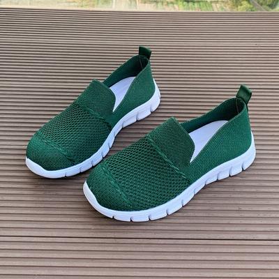 Модная весенняя новинка, тканевые туфли, женская мода, круглый носок, сетчатые, полые, дышащие, мягкая подошва, противоскользящие, износостойкие, плоские туфли