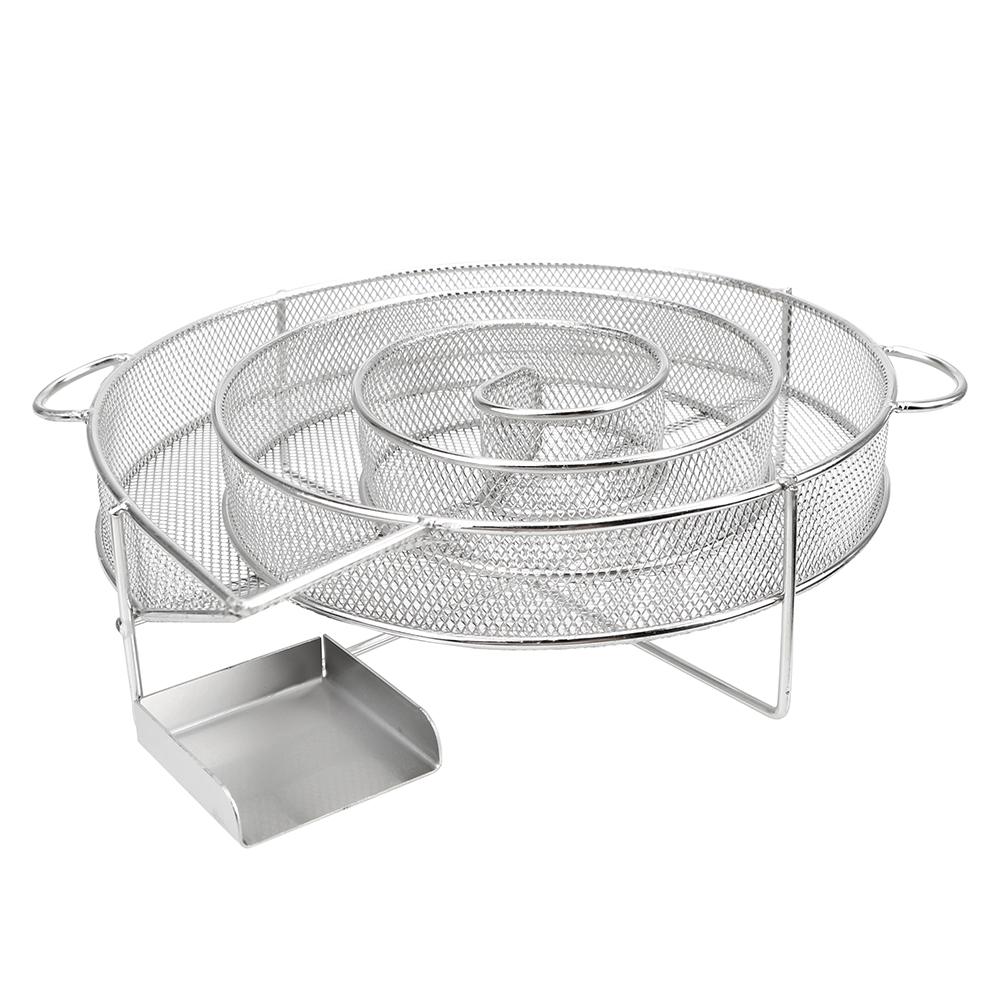 Генератор холодного дыма Стальной гриль-барбекю Коптильня Древесная пыль Горячая щепа Коробка для копчения