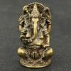 XITAO Vintage Brass Ganesha Statue Pocket India Thailand Elephant God Figure Sculpture Home Office Desk Decorative HJF0623