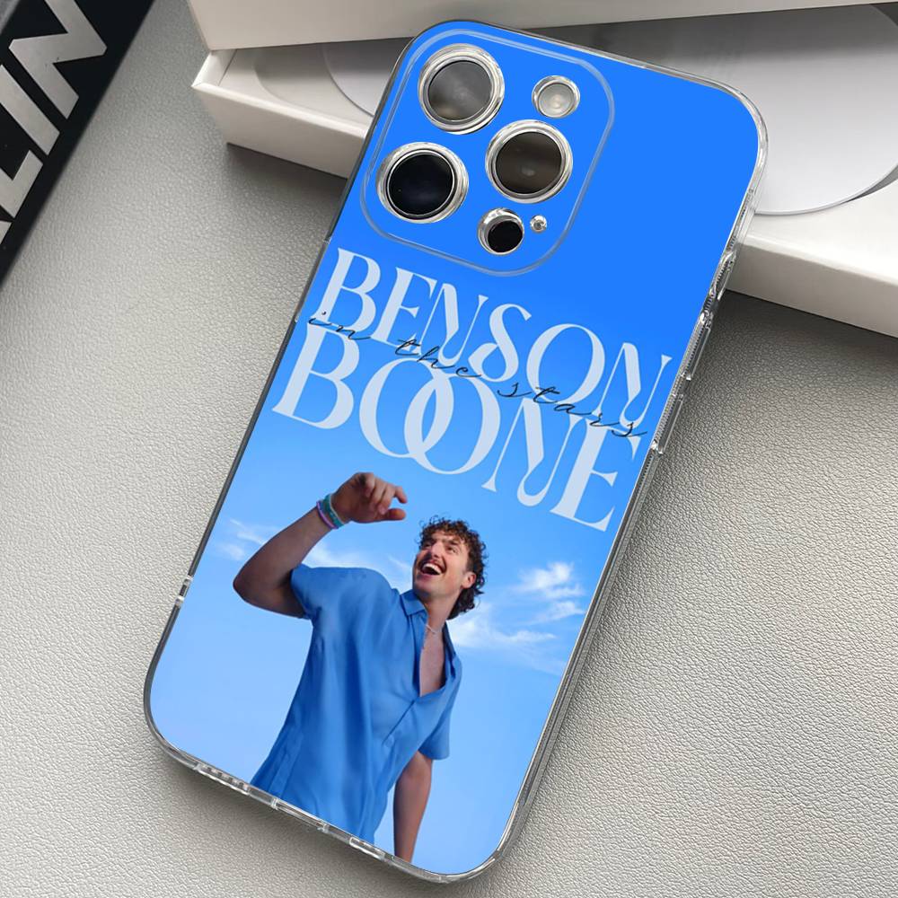 Чехол для телефона Benson Boone Для iPhone 17 15 14 13 11 12 16 Pro Max Plus Mini Прозрачный Силиконовый Мягкий Funda