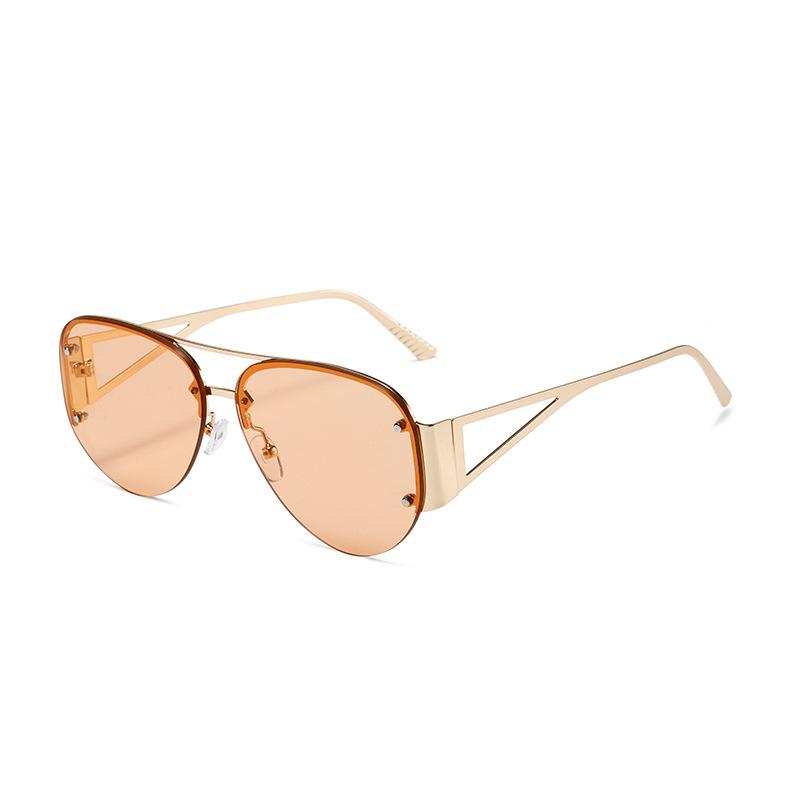 Vintage Half Frame Versatile Sunglasses Hot Fashion Aviator Sunglasses