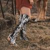 TEMU New European and American Leopard Print Imitation Horsehair Knight Boots Western Cowboy Boots