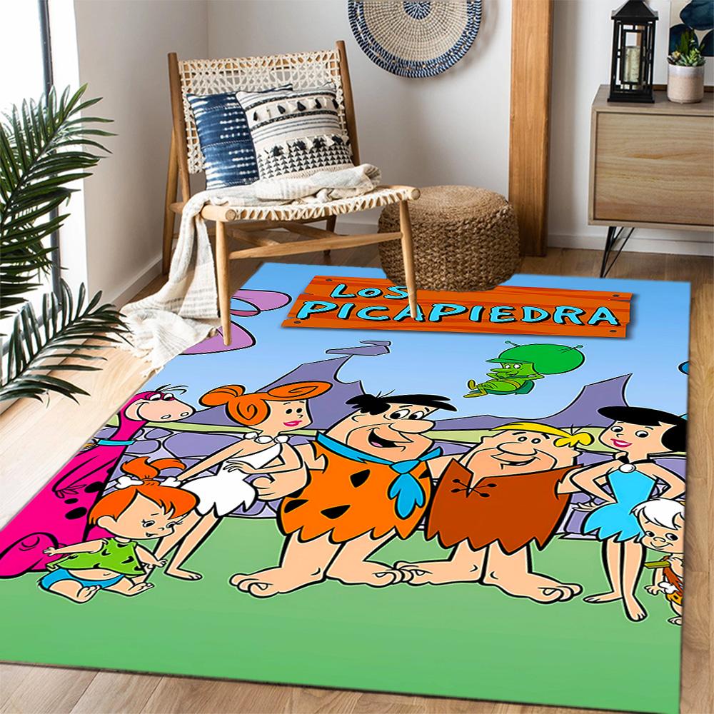 Tayo's Colorful Bus Parade Themed Anti-Slip Rugs - Polyester Home Decor, Suitable for Bedrooms, Living Rooms, Doorways, Studios, and Decorations