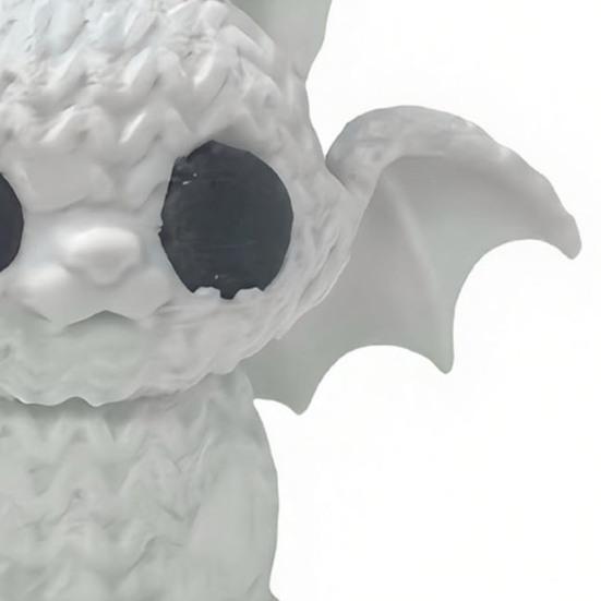 Umbra Studio Festive Halloween Ornament, Knitted Texture Bat Cat Design Figure, Mini Size Sculpture for Party Desk Shelf Decor