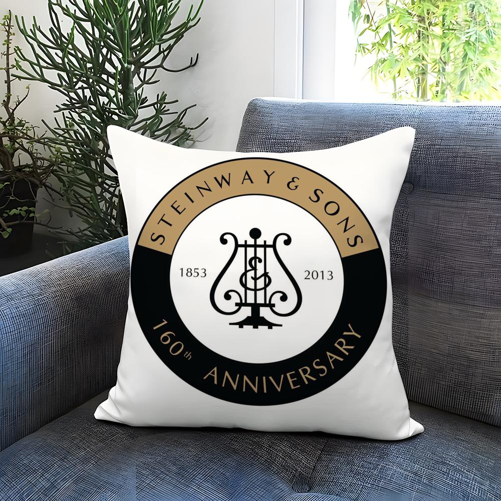 brand S-Steinway & S-Sons Cushion Cover Comfortable Reversible Pillow Cover Ideal for Car Sofa Bedroom & Beyond