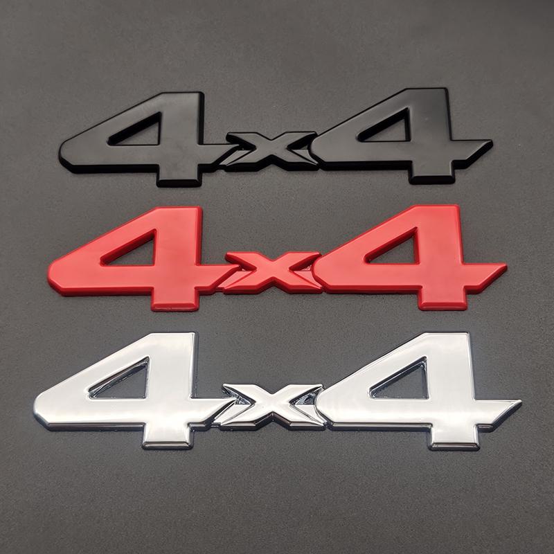 3D Металлическая Красная Хромированная Черная Логотип 4x4 Эмблема Буквы Наклейка Значок на Задний Багажник Автомобиля для Toyota Tundra 4x4 Наклейка Клейкие Аксессуары