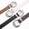 Women's Fashion Wide Belt - Crocodile Texture Faux Leather Waistband for Pants Jeans Dress 2pcs
