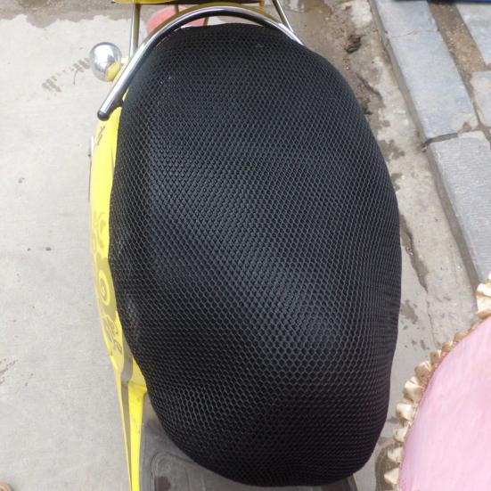 Подушка сиденья мотоцикла, теплая удобная 3D полиэстеровая дышащая сетчатая изоляционная воздушная подушка для скутера