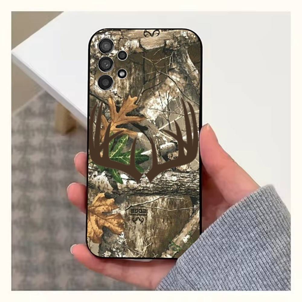 Deer Hunting Camos Case For Samsung S10,Plus,S9,S22,S25,Ultra,S24,S21,S20,S23,FE,Lite,Soft Silicone Black