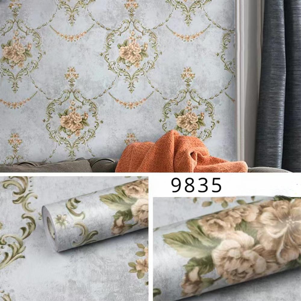 Европейский стиль Самоклеящиеся обои Водонепроницаемые Обои для гостиной Спальни Цветы Контактная бумага Наклейки для украшения дома