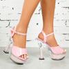 Women's Platform Sandals Fashion Nightclubs High Transparent Thick Heel Crystal Sexy 14CM Sandals LFD-10365-42