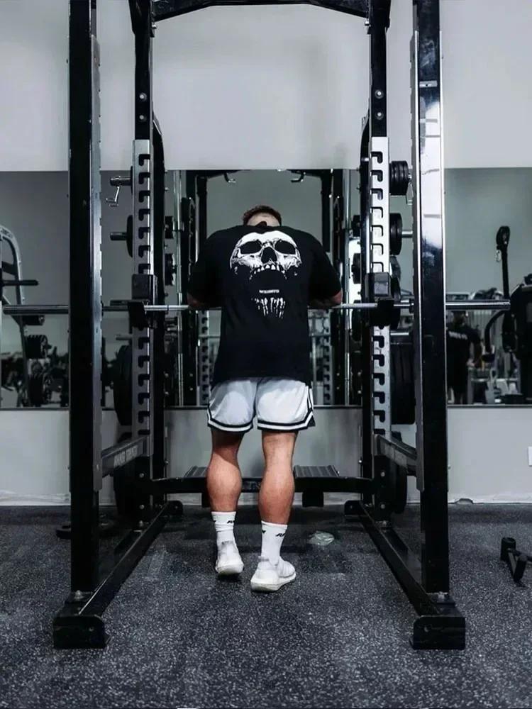 Футболка CBUM для фитнеса и спортзала, свободная, свободного покроя, хлопковая, мужская, с коротким рукавом, спортивная, летняя, для тренировок, пробежек, для женщин, топы