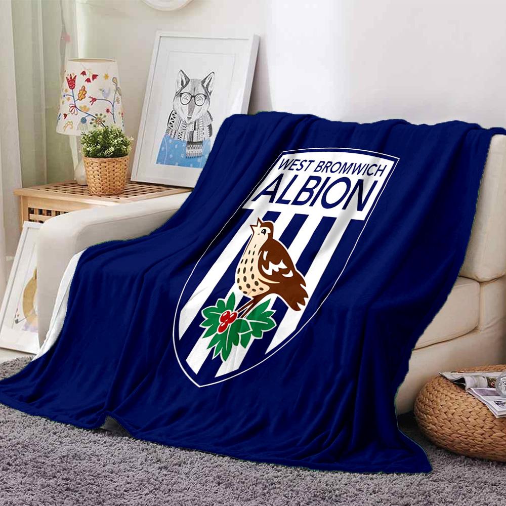 Bromwich Albion Flannel Blanket, Soft Polyester, Modern Design, All-Season for Camping, Travel, Gifts for holidays or birthdays