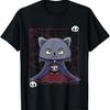 Черный кот Вампир Дракула И Монстр Предмет для Хэллоуина Футболка