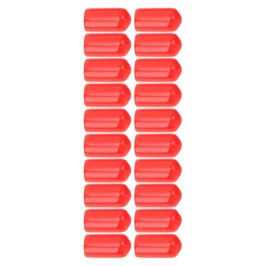 20 Pcs 6mm Brake Caliper Bleed Screw Nipple PVC Dust Cap High Durability for Braking Systems In Most Vehicles Red