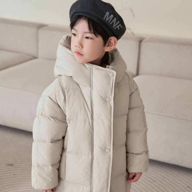 New Winter Down Jacket Korean Style Thick Long Children's Coat Boys and Girls Winter Clothes