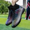 Football Shoes 35-48 Unisex Football Shoes High-top Elastic Sock Mouth Rubber Soft Bottom TF Football Shoes Kids Training Football Boots
