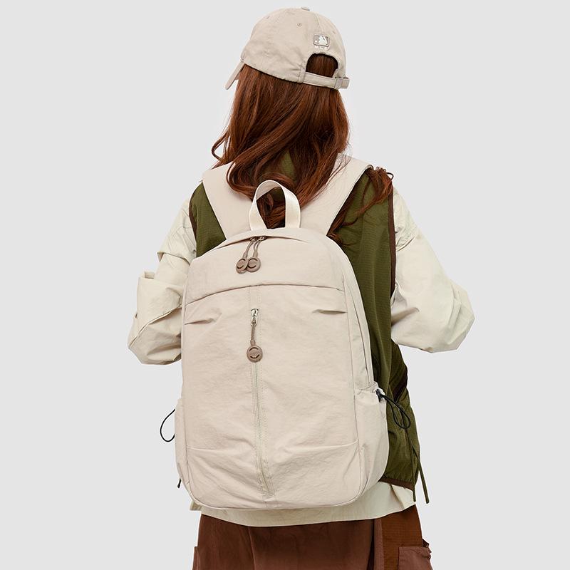 High Capacity Student Backpack – Versatile, Stylish, Lightweight Travel Bag In Solid Colors