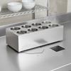 Stainless Steel Cutlery Box Drain Holes Flatware Holder Easy to Clean for Hotels