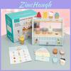 Fun Wooden Simulation Ice Cream Shelf Model Children Toy Set For Handeye Coordination And Cognitive Skills