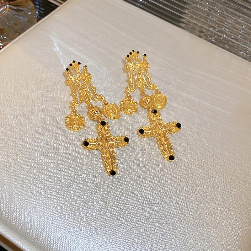 Винтажные серьги-кисточки в виде круглых цветов из серебряной иглы - Ретро металлические гвоздики для женщин