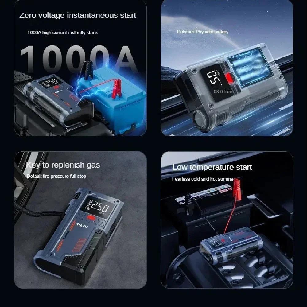Электрический насос для шин 150 фунтов на квадратный дюйм с легким стартером, портативный автомобильный насос для накачивания шин, дисплей мощности, велосипедный воздушный компрессор для автомобильных шин