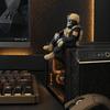 ПЛА Смола Модель Солдата Скелет Герой Сидящий на Полке Украшение 3D Печатная Фигурка Готский Настольный Орнамент Тактический Воин Сидящая Статуэтка для Книжной Полки