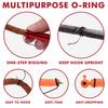 TRUSCEND Fishing Wacky Rig Tool with 210 Replacement for Fishing Worm Stick Ned Finesse Rigging Style Bass Red O-Rings Pliers, Baits, Kit, Fishing,