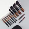 12Pcs Compact Mini Makeup Brush Set Wood Handle Concealer Brush Set Lip Liner Brush Set  Travel