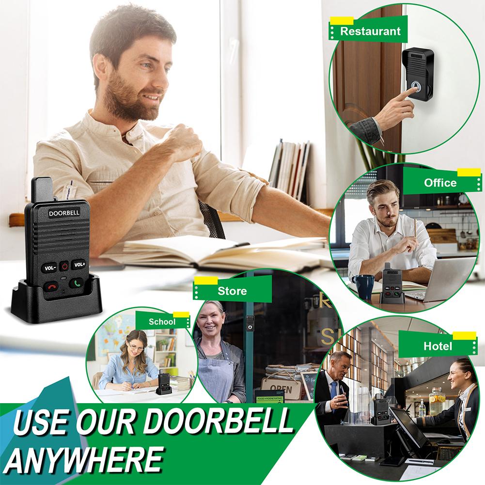 Беспроводной голосовой дуплексный домофон-звонок 500 м Свободные руки Двусторонняя беспроводная система домофона-звонка Звонок для фабрики, офиса