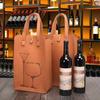 Portable Felt Red Wine Bag Double Handheld Wine Gift Storage Bag Gift Drink Bag