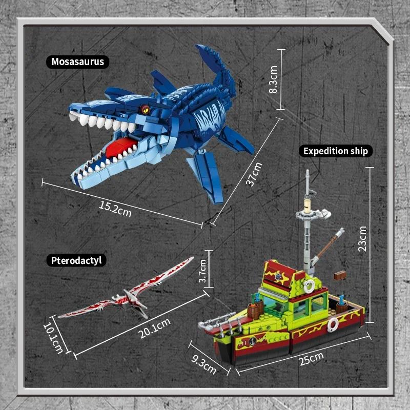 888 ШТ. Мир Юрского Периода Динозавры Строительные Блоки Кирпичики Парк Животных Побег Динозавра Игрушки для Девочек Мальчиков Детей Наборы Моделей