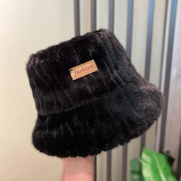 Новая защитная шапка-ведро для ушей, зимняя модная универсальная женская утолщенная теплая плюшевая рыбацкая шапка